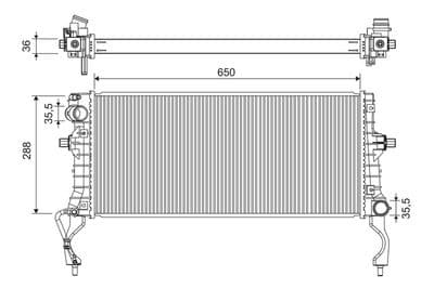 Radiador, refrigeración del motor VALEO 701310