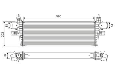 Radiador de aire de admisión VALEO 822918