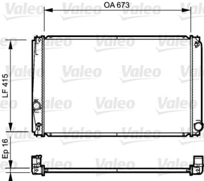 Radiador, refrigeración del motor VALEO 735215