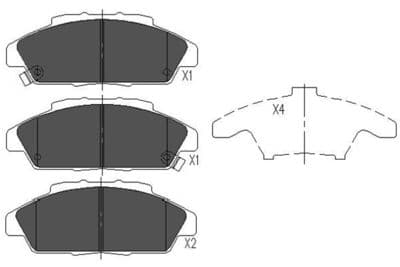 Juego de balatas de freno Kavo Parts KBP-2025