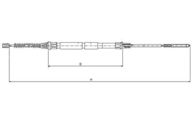 Cable de accionamiento, freno de estacionamiento TEXTAR 44006500