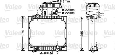 Radiador, refrigeración del motor VALEO 733428