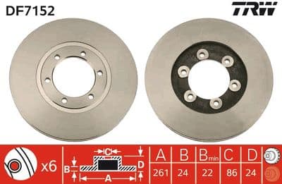 Disco de freno TRW DF7152