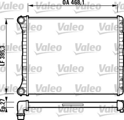 Radiador, refrigeración del motor VALEO 732785