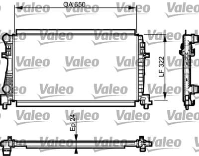 Radiador, refrigeración del motor VALEO 735557