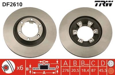 Disco de freno TRW DF2610