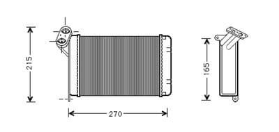 Radiador de calefacción, calefacción interior VALEO 812296