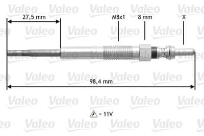 Bujía de precalentamiento VALEO 345175