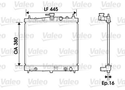 Radiador, refrigeración del motor VALEO 734247