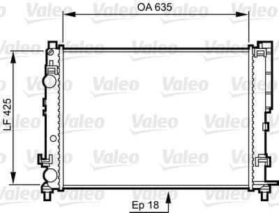 Radiador, refrigeración del motor VALEO 732544