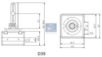Foco, faro principal DT Spare Parts 4.66604