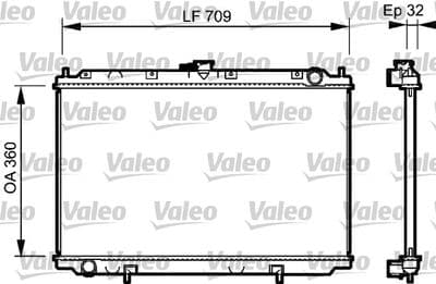 Radiador, refrigeración del motor VALEO 732529