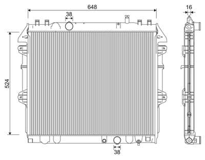Radiador, refrigeración del motor VALEO 701345