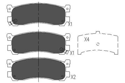 Juego de balatas de freno Kavo Parts KBP-4556