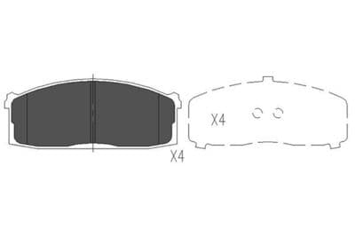 Juego de balatas de freno Kavo Parts KBP-6521