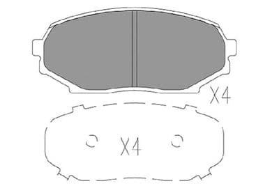 Juego de balatas de freno Kavo Parts KBP-5547
