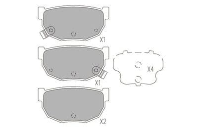 Juego de balatas de freno Kavo Parts KBP-6597