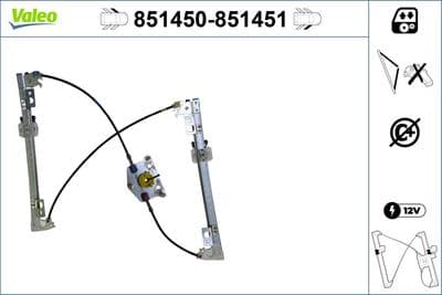 Elevador para ventanas VALEO 851450