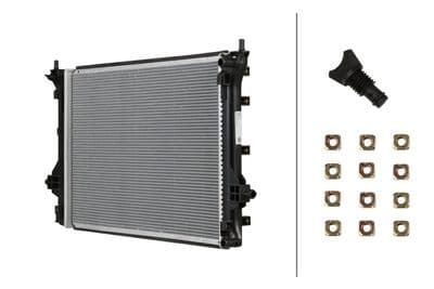 Radiador, refrigeración del motor HELLA 8MK 366 312-491