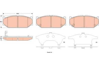 Juego de balatas de freno TRW GDB3522