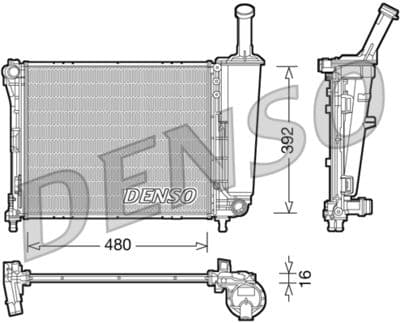 Radiador, refrigeración del motor DENSO DRM09088