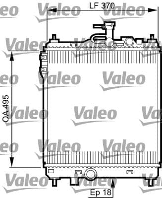 Radiador, refrigeración del motor VALEO 734914