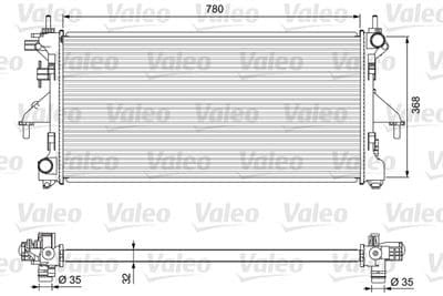 Radiador, refrigeración del motor VALEO 701727