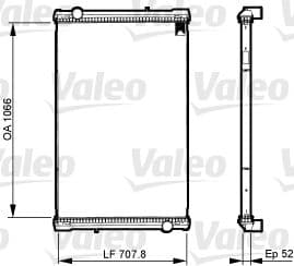 Panal del radiador, refrigeración del motor VALEO 733515