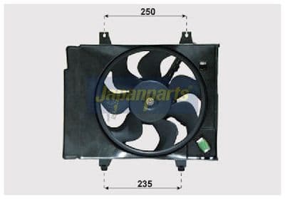 Ventilador, refrigeración del motor JAPANPARTS VNT332001