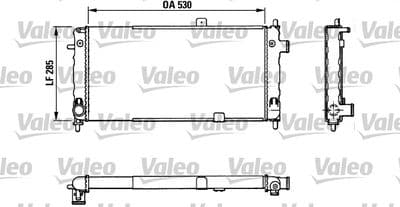 Radiador, refrigeración del motor VALEO 883771