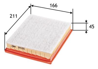 Filtro de aire VALEO 585055