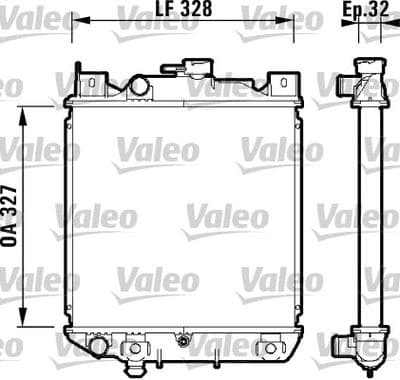 Radiador, refrigeración del motor VALEO 734159