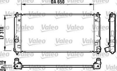 Radiador, refrigeración del motor VALEO 732413