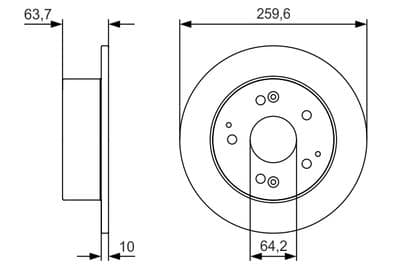 Disco de freno BOSCH 0 986 479 V39