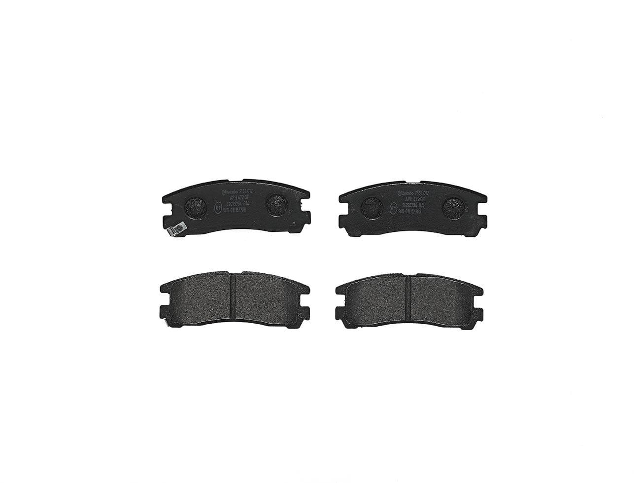 Juego de balatas de freno BREMBO P 54 012