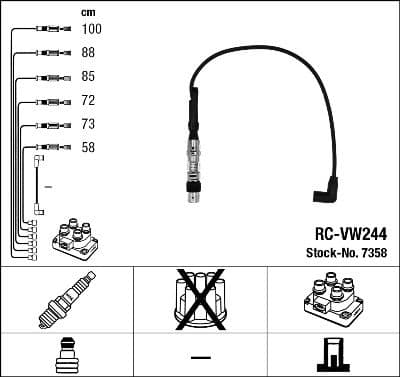 Juego de cables de encendido NGK 7358