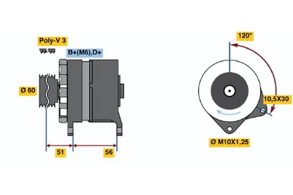 Alternador BOSCH 0 120 488 274