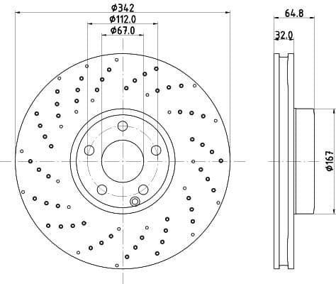 Disco de freno HELLA 8DD 355 134-592