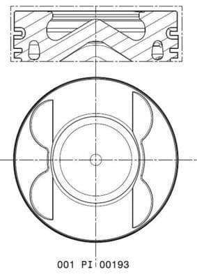 Pistón MAHLE 001 PI 00193 001