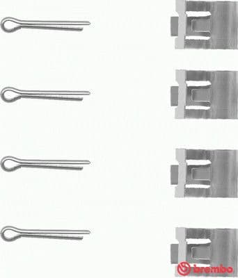 Juego de accesorios, balatas de frenos BREMBO A 02 252