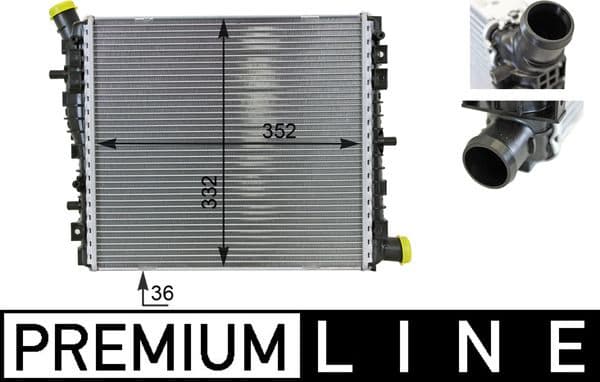 Radiador, refrigeración del motor MAHLE CR 78 000P