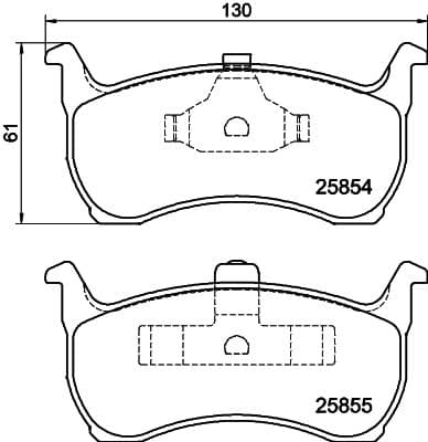 Juego de balatas de freno HELLA 8DB 355 030-041