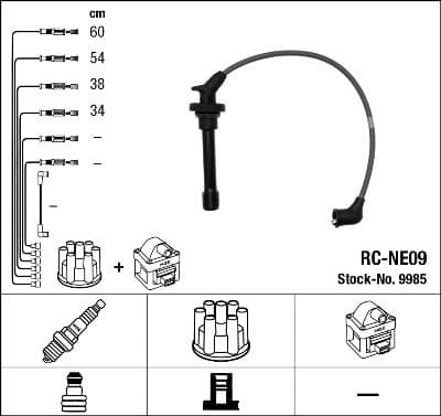 Juego de cables de encendido NGK 9985