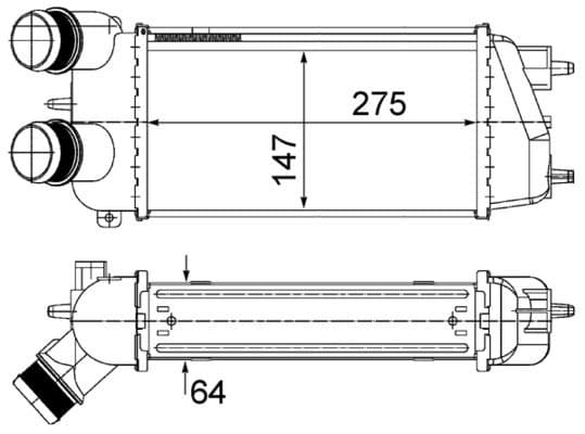 Radiador de aire de admisión MAHLE CI 494 000S
