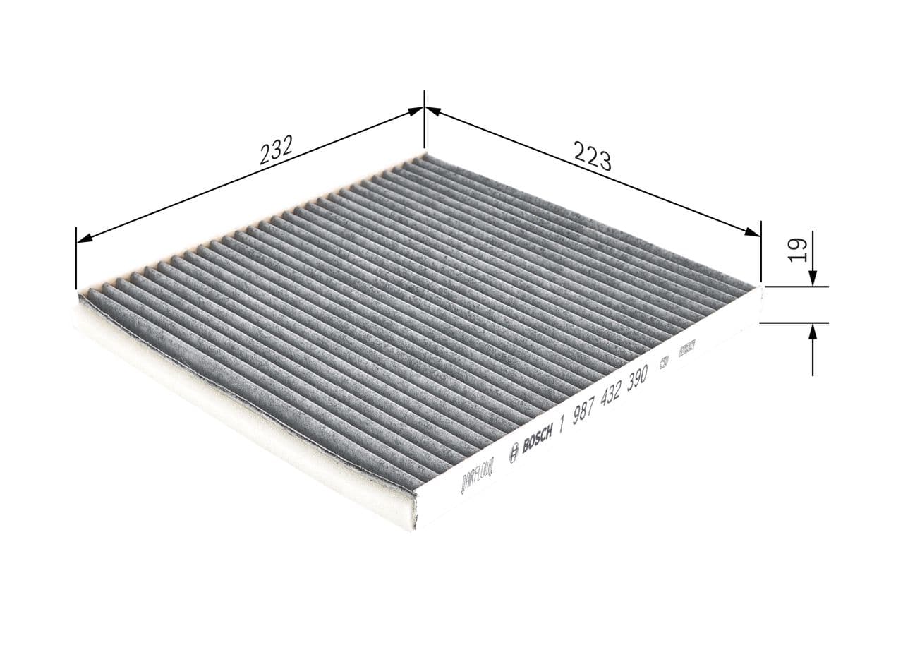 Filtro, aire del interior BOSCH 1 987 432 390