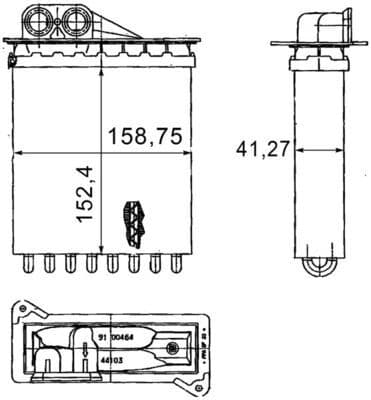 Radiador de calefacción, calefacción interior MAHLE AH 169 000P