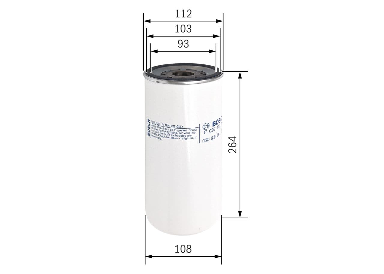 Filtro combustible BOSCH F 026 402 741