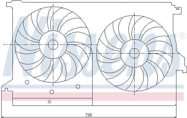 Ventilador, refrigeración del motor NISSENS 85404