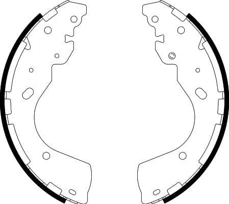 Juego de zapatas de frenos HELLA 8DB 355 022-241