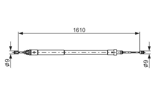 Cable de accionamiento, freno de estacionamiento BOSCH 1 987 477 584